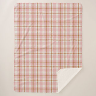 Manta Sherpa Pink Gingham tartan buffalo plaid summer picnic