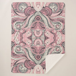 Manta Sherpa Pink Paisley El estudio en casa 