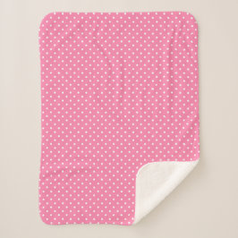 Manta Sherpa Pink Polka Dots Sherpa Blanket