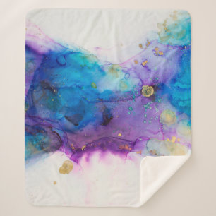 Manta Sherpa Pintura abstracta de tinta de alcohol. Alcohol Ink