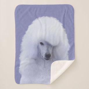 Manta Sherpa Pintura blanca de canapé estándar - Arte de perro