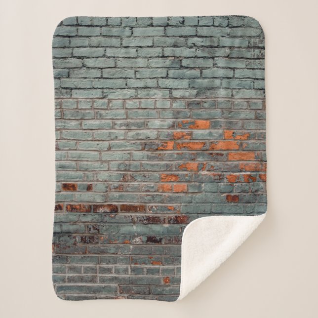 Manta Sherpa Pintura de pared gris (Anverso)