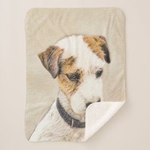 Manta Sherpa Pintura de Parson Jack Russell Terrier - Arte de P