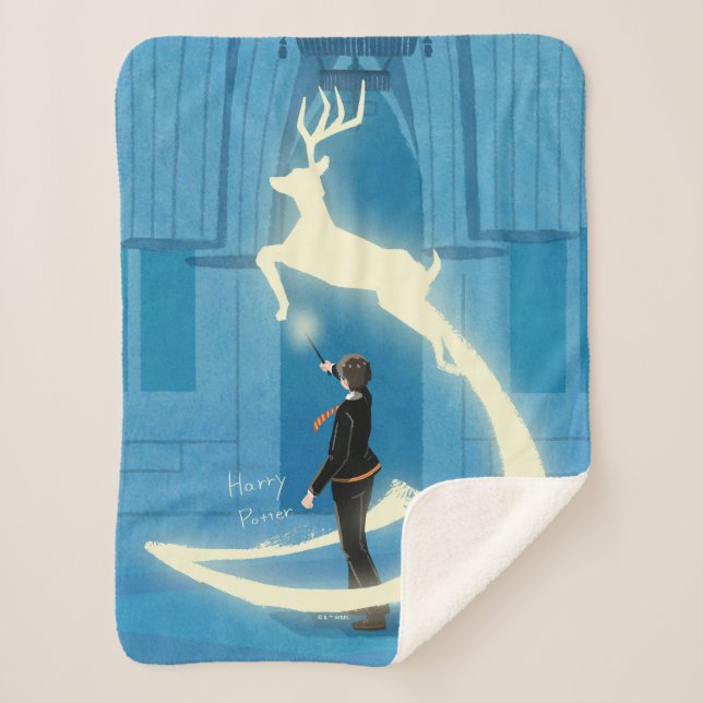 Manta Sherpa Pintura del Patronus de HARRY POTTER™ (Anverso)