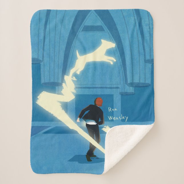 Manta Sherpa Pintura del Patronus de Ron Weasley (Anverso)