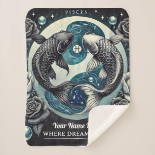 Manta Sherpa Pisses "Where Dreams Flow" Sherpa Blanket