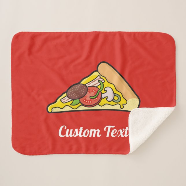 Manta Sherpa Pizza Slice Sherpa Blanket (Anverso (horizontal))