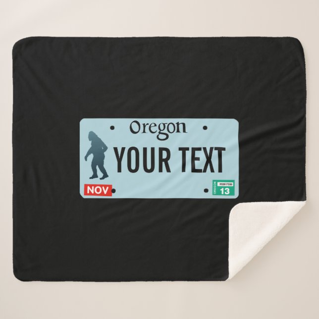 Manta Sherpa Placa de Oregon Sasquatch (Anverso (horizontal))