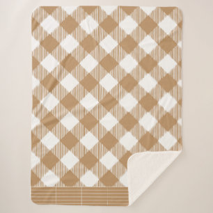 Manta Sherpa Plaid de Búfalo Marrón 