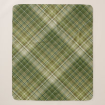 Plaid de Crema, Bronceado y Verde Oliva de Lluvias