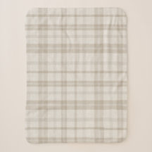 Plaid de granja silenciado en taupe