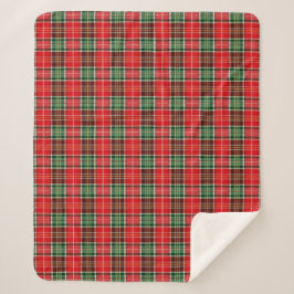 Manta Sherpa Plaid de Navidad Tradicional