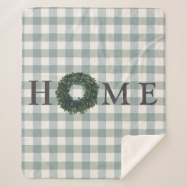 Manta Sherpa Plaid HOME Typography Farmhouse Elegancia Trendy
