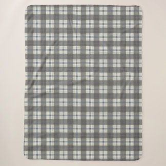 Manta Sherpa plaid suave carbón