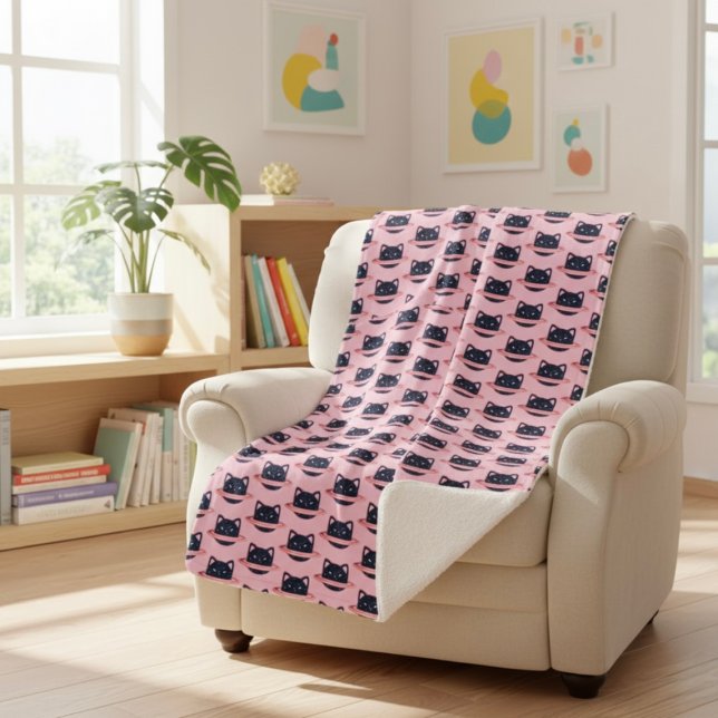 Manta Sherpa Planet Cat Sherpa Blanket (Subido por el creador)