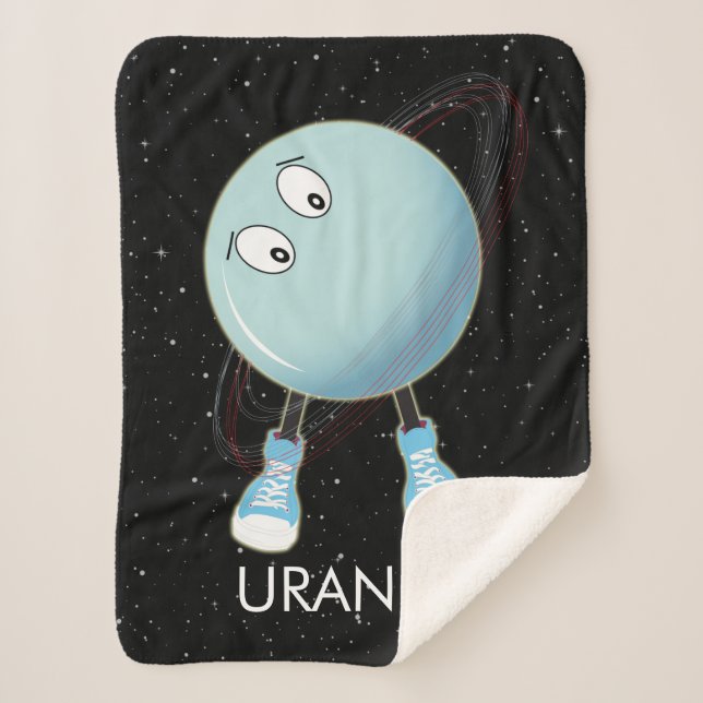 Manta Sherpa Planeta Urano y estrellas (Anverso)
