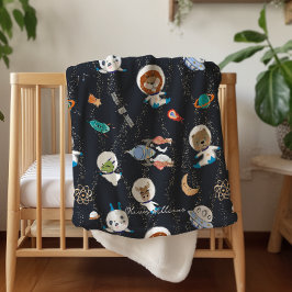 Manta Sherpa Planetas Sistema Solar Personalizado Bebé