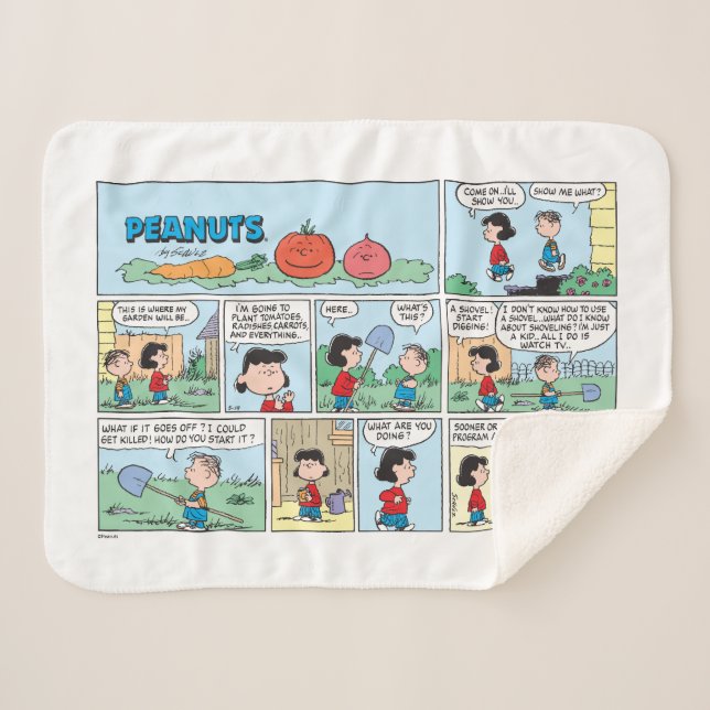 Manta Sherpa Plantando Un Jardín Vegetal (Anverso (horizontal))