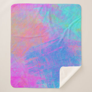 Manta Sherpa Plantas multicolores brillantes