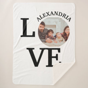 Manta Sherpa Plantilla de fotografía de amor de Personalizados 