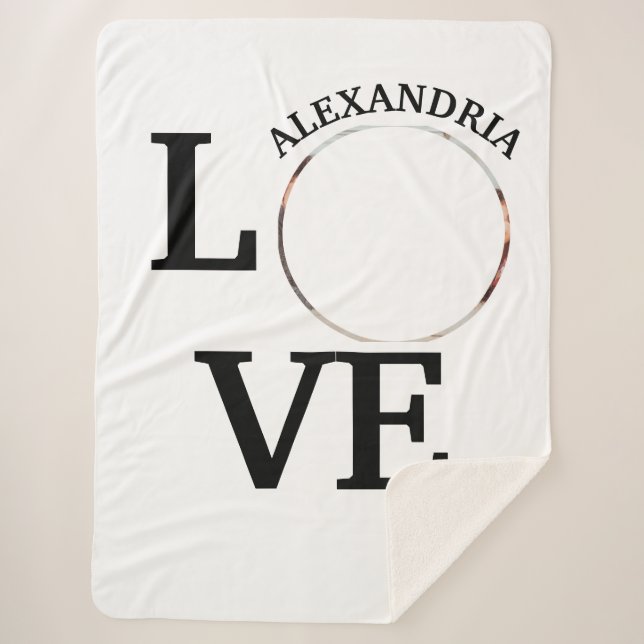 Manta Sherpa Plantilla de fotografía de amor de Personalizados  (Anverso)