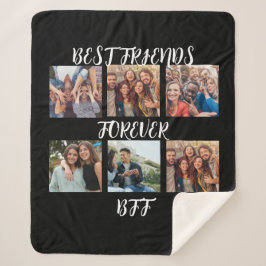 Manta Sherpa Plantilla de fotografía personalizada "Best Friend