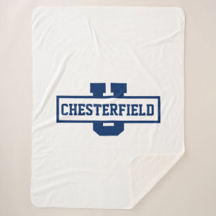 Manta Sherpa Plantilla de monograma del equipo deportivo person