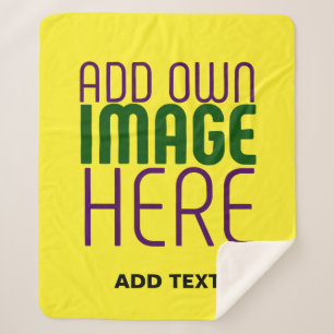 MANTA SHERPA PLANTILLA DE TEXTO DE IMAGEN AMARILLA LUMINOSA EDI