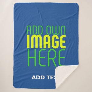 MANTA SHERPA PLANTILLA DE TEXTO DE IMAGEN AZUL DE COBALT EDITAB