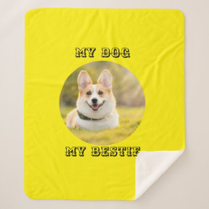 Manta Sherpa Plantilla fotográfica personalizada para mi perro 