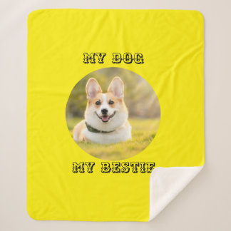 Manta Sherpa Plantilla fotográfica personalizada para mi perro