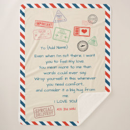 Manta Sherpa Plantilla Personalizado Texto Sherpa Blanket - Te 