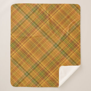 Manta Sherpa Plata amarilla, Naranja y verde