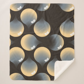 Manta Sherpa Plata de Marfil: Diseño de Droplets Geométricos