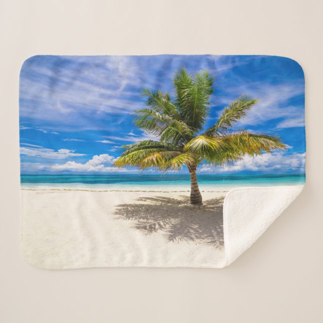 Manta Sherpa Playas tropicales | Bora Bora, Polinesia Francesa (Anverso (horizontal))