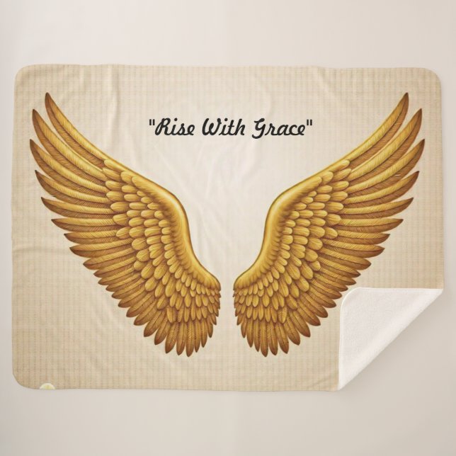 Manta Sherpa "Plumas Tranquilas" (Anverso (horizontal))