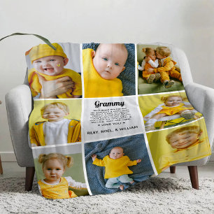 Manta Sherpa Poema personalizado para la abuela Nana de los nie