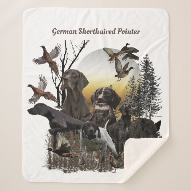 Manta Sherpa Pointer Alemán de Pelo Corto (Anverso)