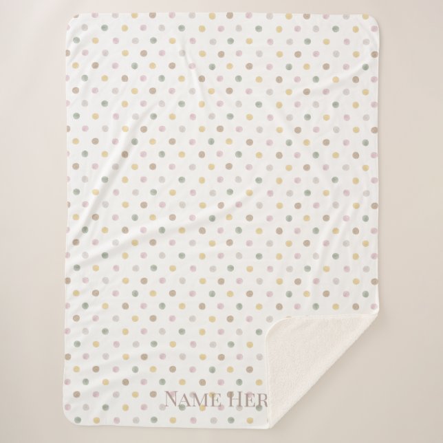 Manta Sherpa Polkadot Sherpa Blanket (Anverso)
