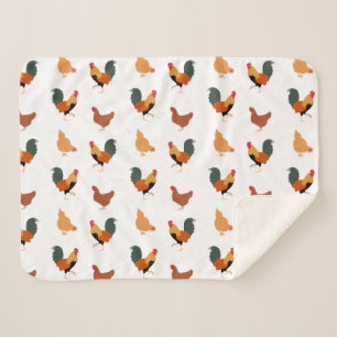 Manta Sherpa Pollo Patterado