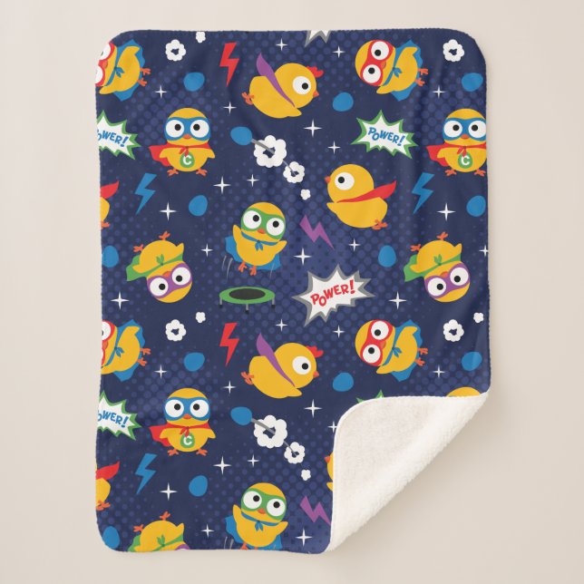 Manta Sherpa Pollo superhéroe (Anverso)