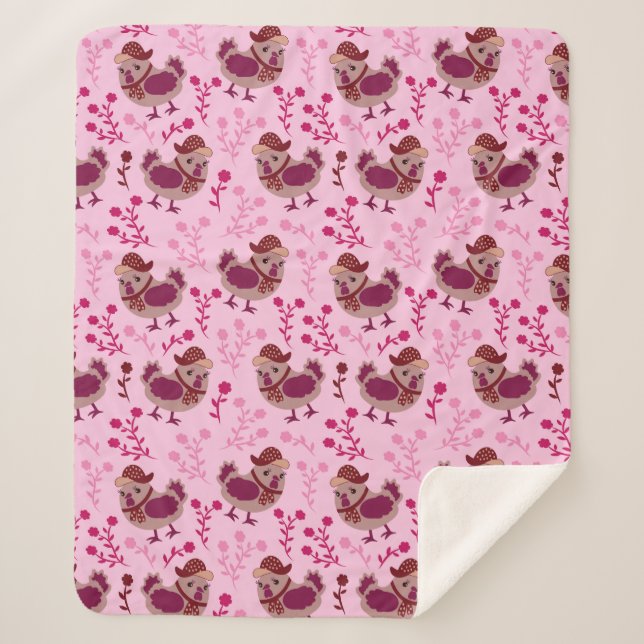 Manta Sherpa Pollos de carne (Anverso)