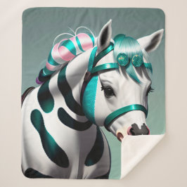Manta Sherpa Pony Espiritual Cute 3d 7