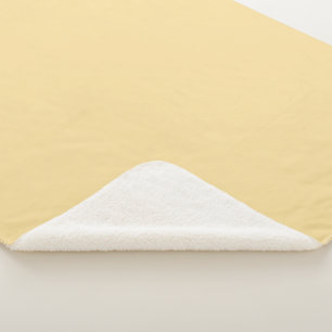 Manta Sherpa Popcorn Mantequilla Amarillo Color sólido Imprimir