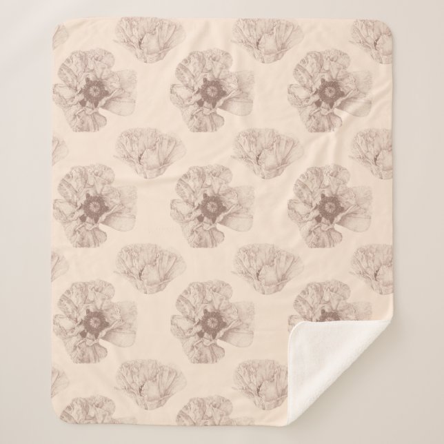 Manta Sherpa Poppy Botanical (Anverso)