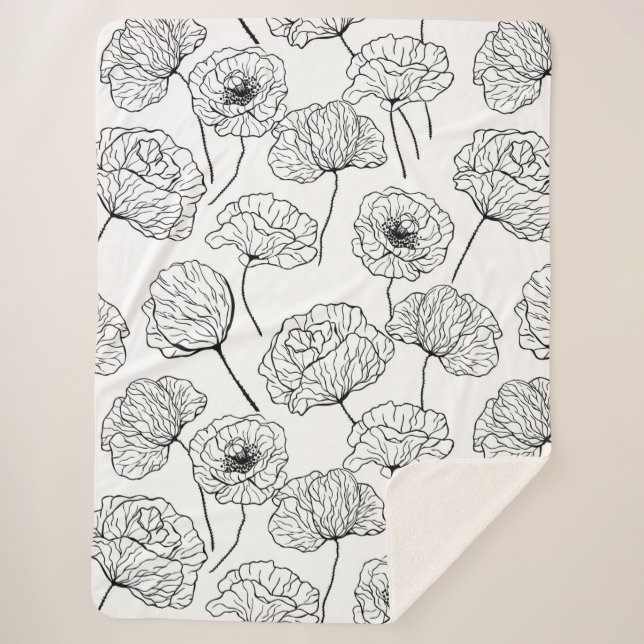 Manta Sherpa Poppy Garden (Anverso)