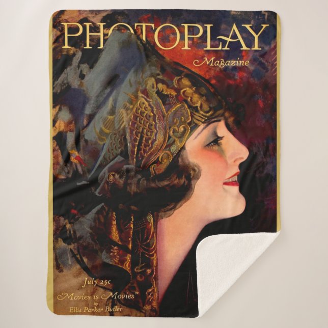 Manta Sherpa Portada de la revista Photoplay 1920 (Anverso)