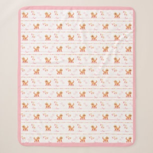 Manta Sherpa Posh Doodle Dog Love Sherpa Blanket