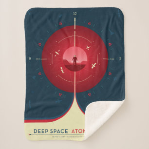 Manta Sherpa Poster del reloj atómico del espacio profundo, ver
