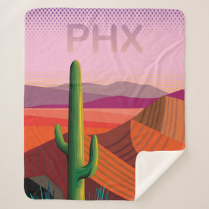 Manta Sherpa Poster del viaje de Phoenix Arizona el